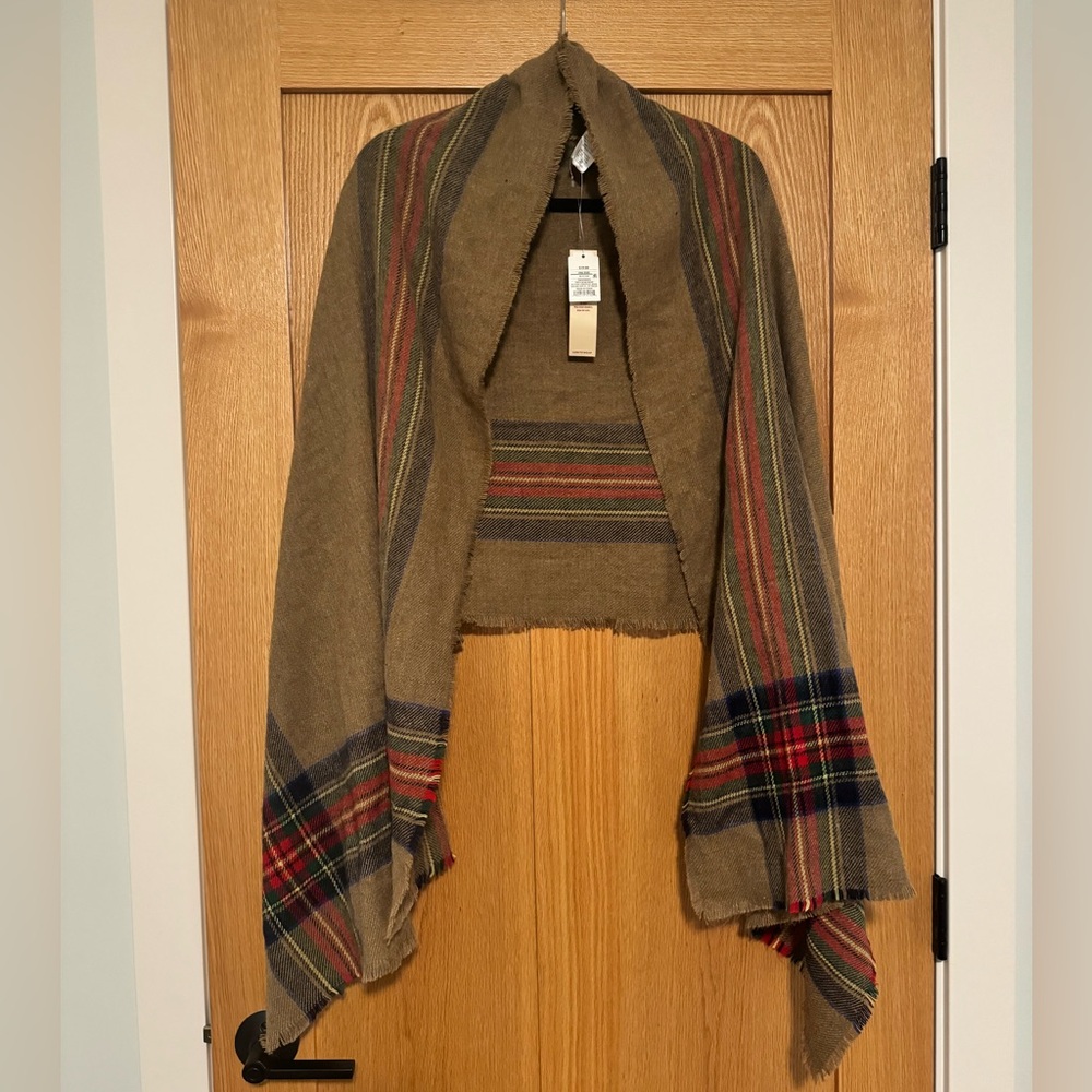 NWT Merona Plaid Wrap/Scarf
